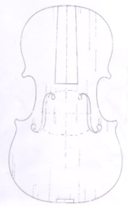 Zeichnung einer Geige